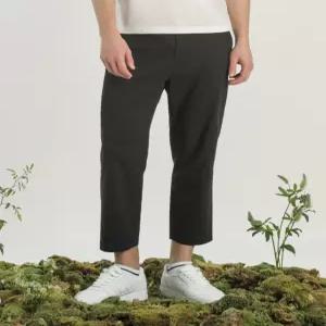 헤지스 골프 25SS [ONLINE EXCLUSIVE] 블랙 남성 린넨라이크 테이퍼드 팬츠 HUPA5B901BK