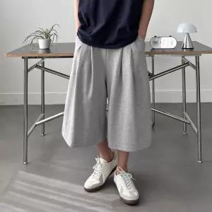 [패션큐브][당일출고] 7부 고중량 버뮤다팬츠 4color 빅사이즈 벌룬 반바지