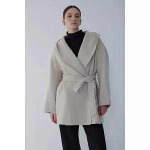 [VOV](대전신세계) 보브 벨티드 숄 카라 후드 하프 코트 7155416006