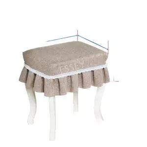 사각 의자 화장대 커버만 엘레강트블루 테크패브릭 표준 스툴의자