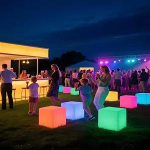 LED 스툴 큐브 조명 박스 감성 테이블 아크릴 램프