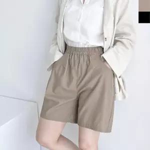 여성 베이직 여름 밴딩 린넨 반바지 1P 데일리 팬츠