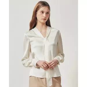 [JJ지고트](대구신세계)타이넥 셔링 블라우스 GR3A0BL101