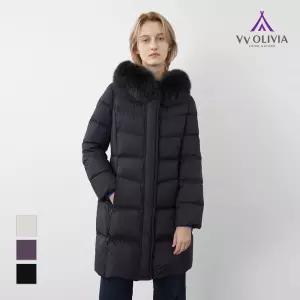 [비비올리비아] 슬림 구스다운 후드 점퍼_VVPKD3WA371