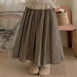 [엘루이즈][엘루이즈] [4488까지] 루빈스 플라워 빈티지 올밴딩 플레어 롱스커트(3color)