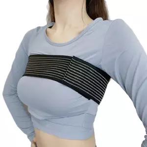 가슴 임플란트 안정제 밴드 탄력적인 압박 증강 감소 스트랩 붕대 피트니스 운동 러닝 스포츠 브라 대안용