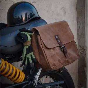 오토바이 오일 왁스 클라이밍 캔버스 사이드백 블랙 바이크