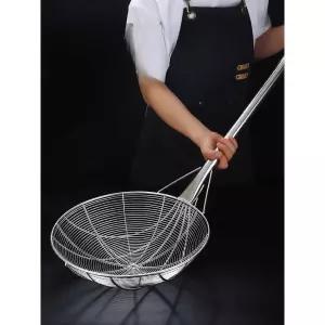 대형 주방 뜰채 블랙 핸들 소쿠리 채반 튀김 튀김건지기