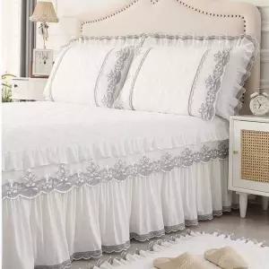 레이스 침대커버 라이트 퀼트 침대보 럭셔리 스커트