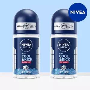 [니베아] 맨 데오드란트 롤온 쿨 앤 킥 50ml 2개
