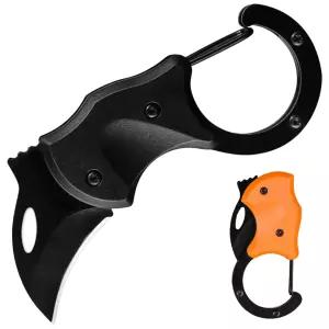 접이식 캠핑칼 스틸 카람빗 스테인레스 호신용 휴대용칼 edc 폴딩나이프 야외/캠핑/낚시 카람빗 포켓 나이프 주황색+블랙 R019