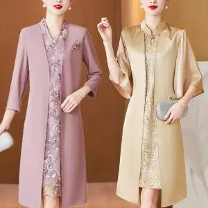 빅사이즈 피로연 혼주드레스 엄마 핑크 결혼식 하객룩