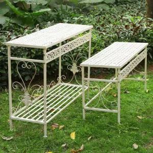 빈티지 철제 화분 엔틱 인테리어 베란다 마당 선반 스탠드