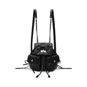 [마뗑킴] 더블 포켓 퀄팅 미니 백팩 MK259OBG088MBB