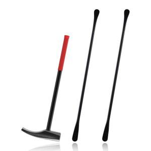 아이오로비드 타이어 해머 비드 Brkg Wg 2PC 38인치 아이언 바 세트 전문 트럭 버스 ATV 트랙터 튜브리스 마운트 장착 해제 도구 포함 승용차 농장 UTV 세미 타이어용