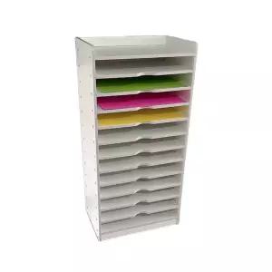 도화지 작품 다층 보관대 원목 수납함 선반 그림