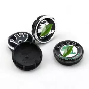 자동차휠캡 4개 56mm 60mm 자동차 휠 센터 허브 캡 배지 림 커버 엠블럼 스코다 옥타비아 2 3 파비아 라피