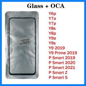 화웨이 Y6p Y7a Y7p Y8s Y8p Y9a Y9s Y9 프라임 P 스마트 2019 2020 2021 Z S 터치 스크린 전면 외부 유리