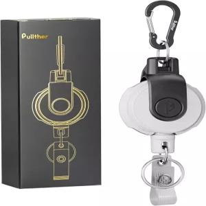 풀더 낚시 접이식 열쇠고리 헤비 듀티 카라비너 배지 홀더 ID 릴 31μ201D 8.8온스