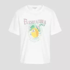 [백화점 정품] 빈폴 레이디스 레몬 모티브 오버핏 반소매 티셔츠(BF5742C071)