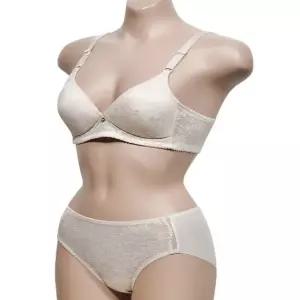 자수 여성스러운 오가닉 코튼 여성 몰드 B컵 브라 (WFJ6AWK)