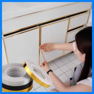 욕실 주방 장식용 타일 틈새 테이프용 자가 접착 세라믹 방수 벽 스티커 1개