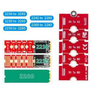M.2 SSD 확장 어댑터 솔리드 스테이트 드라이브 2230 2242 2260 브래킷 카드 라이저 변환기