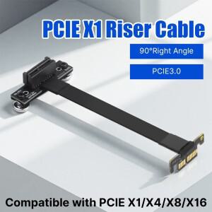 PCIE 3.0 X 1 연장 케이블 Express 라이저 카드 리본 익스텐더용 90도 직각