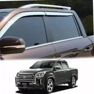 렉스턴 스포츠 썬바이저 자동차 빗물받이 크롬 몰딩