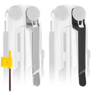 [미국배송] [2팩] 스테인리스 스틸 포켓 클립 - 레더맨 신호 멀티 툴에 완벽한 적합 블랙 1개 + 실버/메탈 고장난 벨트 클립을 몇 초 만에 추가 또는 교체 드라이버 포함 간편한 설치