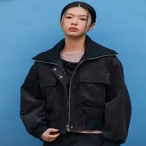 [랩][LAP] 니트카_라 코듀로이 블루종점퍼 AQ4WZA62 (P003745005)