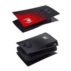 [호환품]PS5 콘솔 디스크 버전과 호환되는 교체 페이스플레이트 백플레이트 쉘 스킨용 새 제한 냉각 벤트