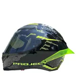 바이크 오토바이 반모헬맷 여성 남성용 레이싱 스쿠터 헬멧 빅 스포일러 풀 페이스 형광 라인 DOT 인증