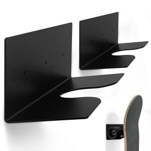 [미국배송] 신블 스케이트보드 벽걸이 랙 롱보드용 홀더 크루저 보드 빈티지 올드 스쿨 및 페니 보드 디스플레이(2팩)