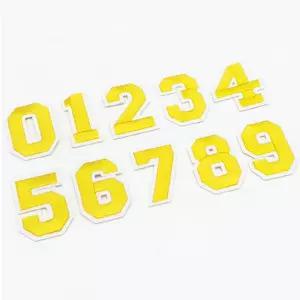 티셔츠리폼 열접착와펜 숫자 패치 노랑 세트