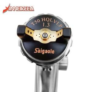 Saigaole T50 고 분무 자동차 마감 스프레이 건, 시트 금속 페인트, 수성 바니시 에어 건 도구, LVLP