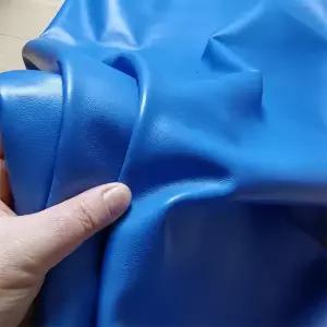 인조가죽시트지 가죽 수선패치 1.1mm 플레인 스카이 블루 가죽. 첫 번째 레이어 원단. 가방용 수제 DIY. 시