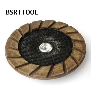 BSRTTOOL 7 인치 다이아몬드 세라믹 본드 컵 가장자리 그라인딩 휠 콘크리트 화강암 대리석 연마를위한 드