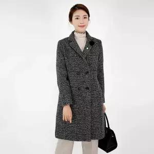 [하프클럽/모슬린]엄마옷 더블버튼 체크 코트 MQG125166 마담 미시 중년여성 빅사이즈