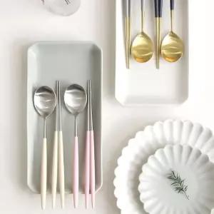 고품질 골드 수저 솔리드 수저세트 숟가락 젓가락 저분 신혼부부 (WFK6JS2)