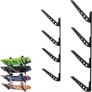 보드 조절 가능한 웨이크보드 보관 랙 u2013 월 마운트 4레벨 디스플레이 웨이크보드용 헤비 듀티 수상