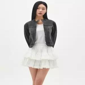 [LAP] 빈티지 워싱 바이커 크롭 자켓 AR1DZ260