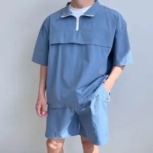 아노락세트 남성 여름 반팔 반바지 캐주얼 운동복 (WFJ7UMK)