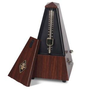 피아노 기타 드럼 바이올린 트럼펫 및 악기용 기계식 메트로놈 클래식 디자인 크고 정확한 멀티 비트 모드 티크 컬러