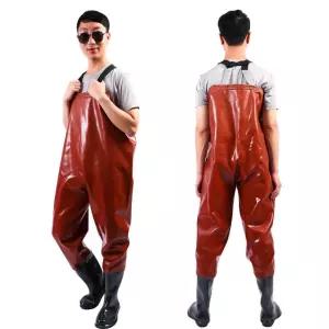 방수 전신 낚시바지 신발 일체형 두꺼운 물옷 멜빵