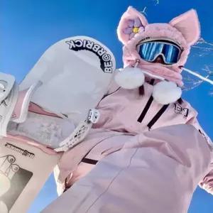 리온 스키헬멧커버 토끼 스키헬멧 장식 스노보드 목도리