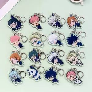 주술회전 애니 캐릭터 아크릴 키링 배낭 펜던트 가방 키홀더
