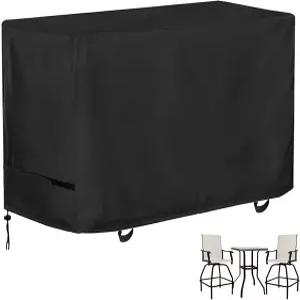 오스라미아 바 높이 파티오 세트 커버 하이탑 테이블 및 의자/야외 하이 스툴 비스트로 3피스 방수 방풍