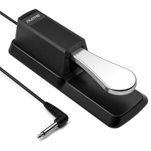 야마하 키보드용 조이프로 지속 페달, 카시오, 미디, 롤랜드 전자 키보드 및 디지털 피아노용 극성 스위치가 있는 피아노 1/4인치