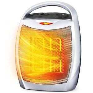 일렉트로택틱 휴대용 세라믹 스페이스 히터, 온도 조절기 포함, 과열 및 팁 오버 보호 기능이 있는 1500W 실내 전기 히터 팬, 사무실 기숙사 사용 시 200평방피트 가열, 실버